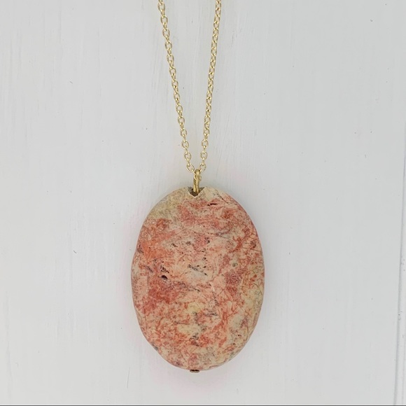 Handcrafted Natural Gemstone Pendant Necklace - Picture 3 of 3